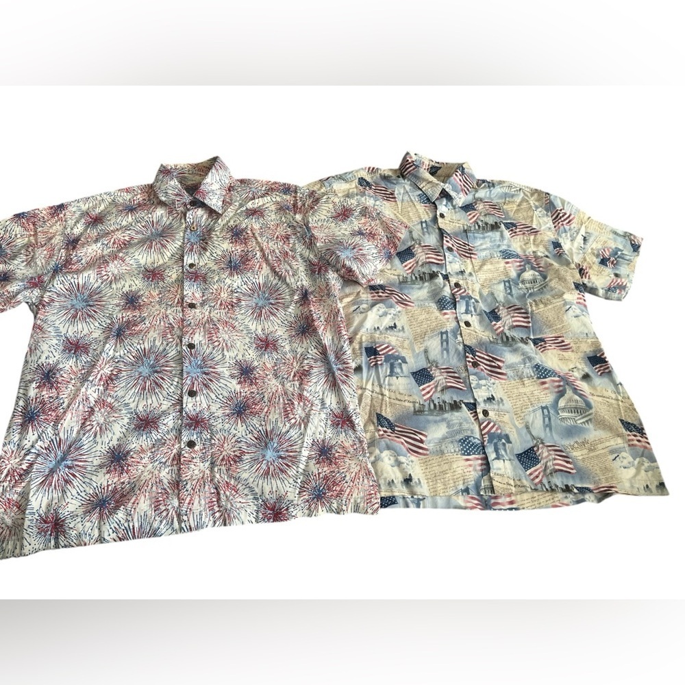 Vintage American themed and made camp shirts mens oversized medium